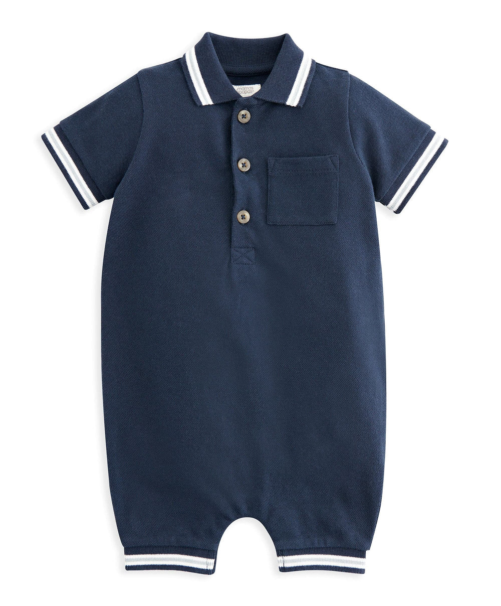Mamas &amp; Papas Rompers Jersey Polo Romper