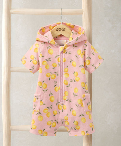 Mamas & Papas Rompers Lemon Print Towel Romper