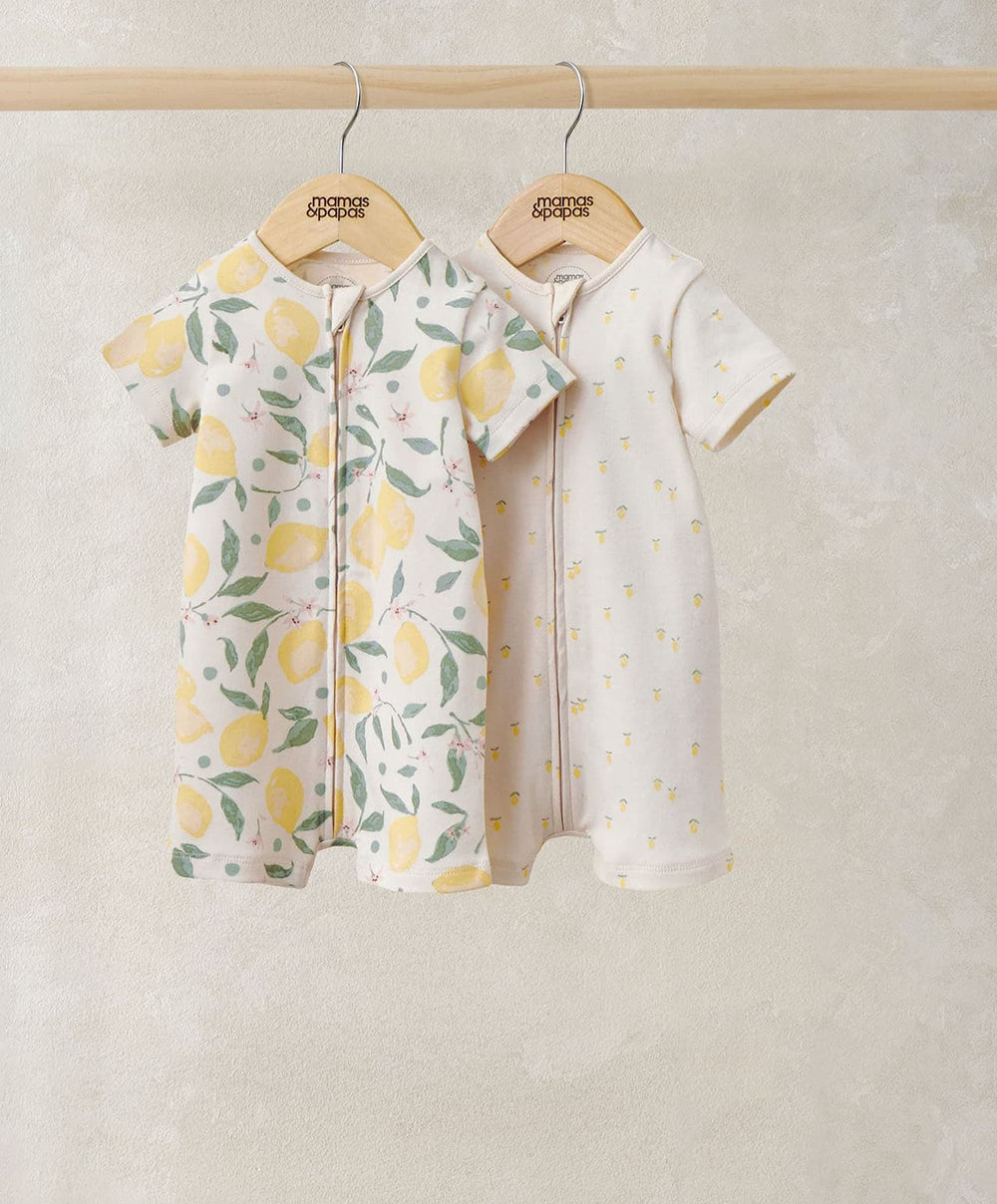 Mamas &amp; Papas Rompers Lemon Rompers (Pack of 2)