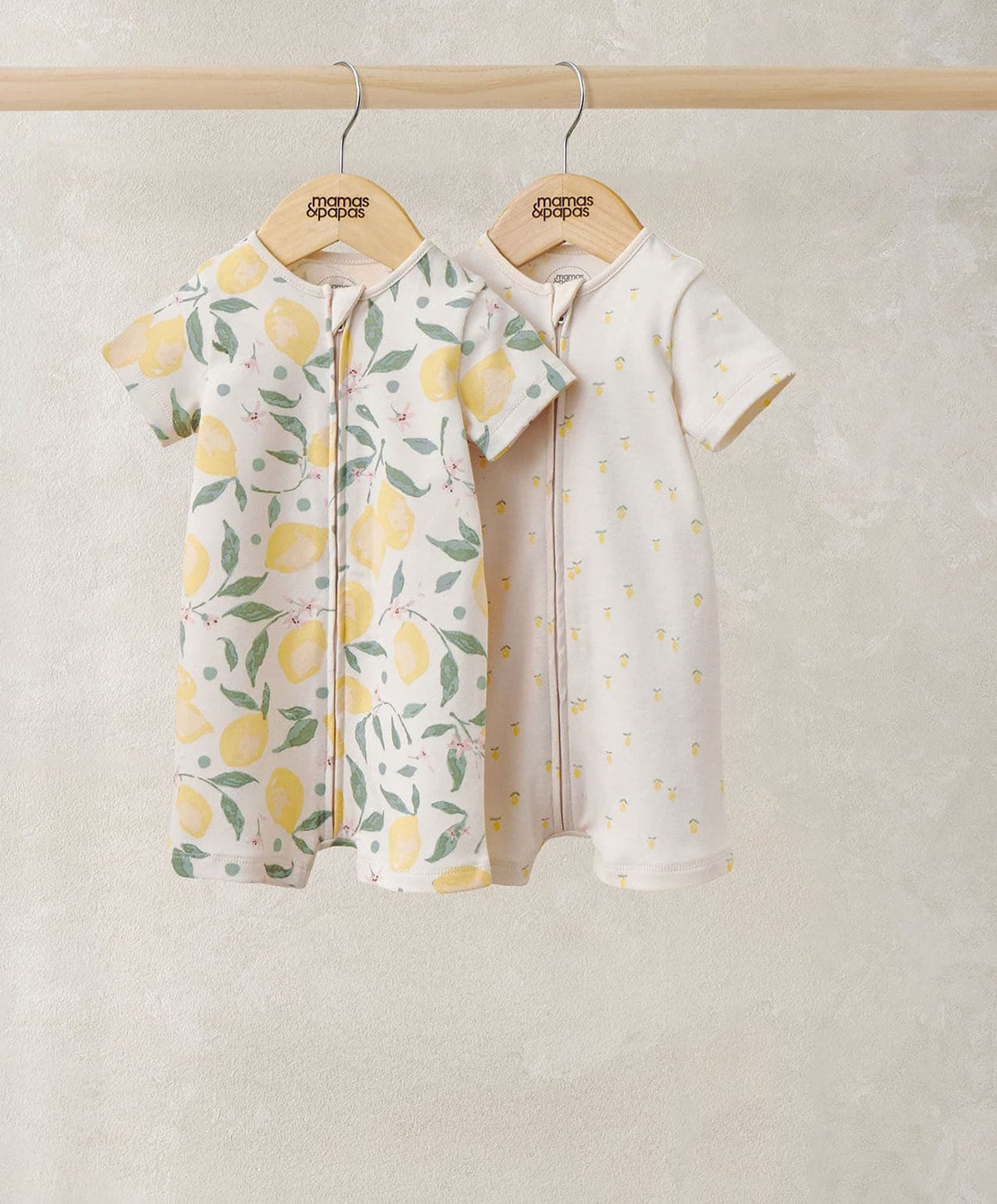 Mamas & Papas Rompers Lemon Rompers (Pack of 2)