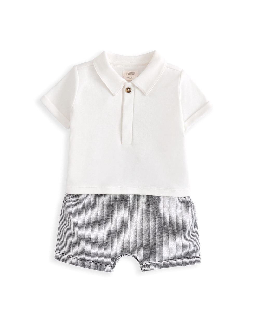 Mamas &amp; Papas Rompers Mock Suit Romper