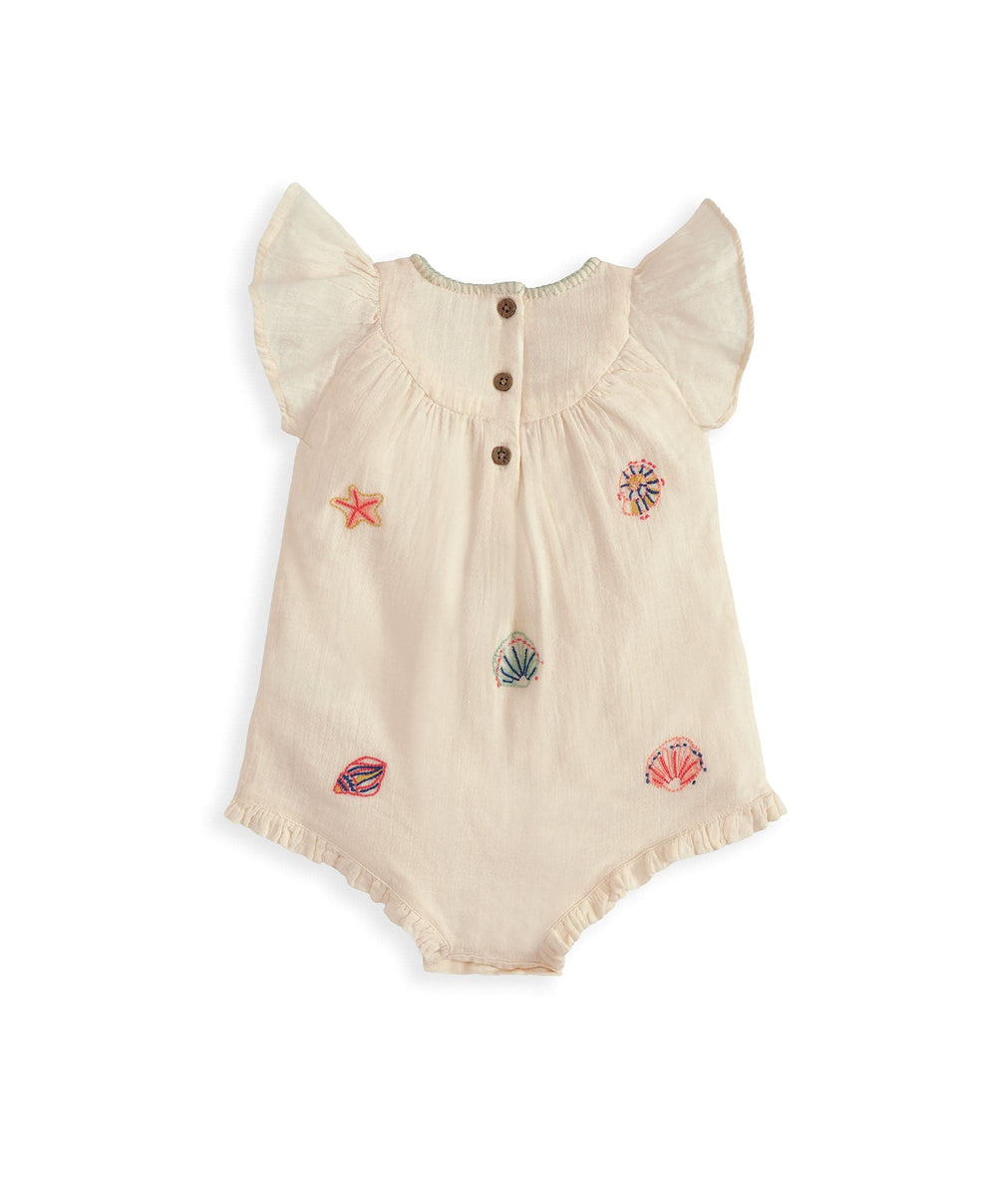 Mamas &amp; Papas Rompers Pink Embroidered Romper