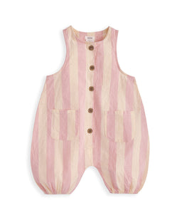 Mamas & Papas Rompers Pink Striped Romper