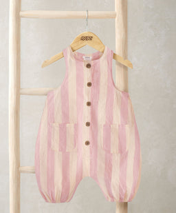 Mamas & Papas Rompers Pink Striped Romper