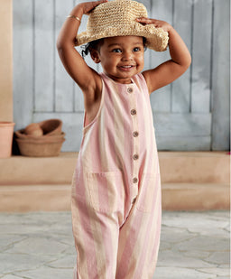 Mamas & Papas Rompers Pink Striped Romper