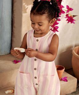 Mamas & Papas Rompers Pink Striped Romper