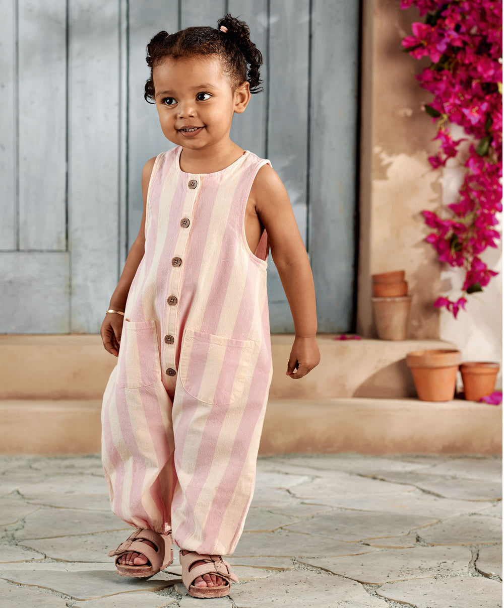 Mamas &amp; Papas Rompers Pink Striped Romper