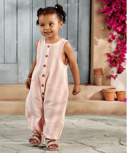 Mamas & Papas Rompers Pink Striped Romper