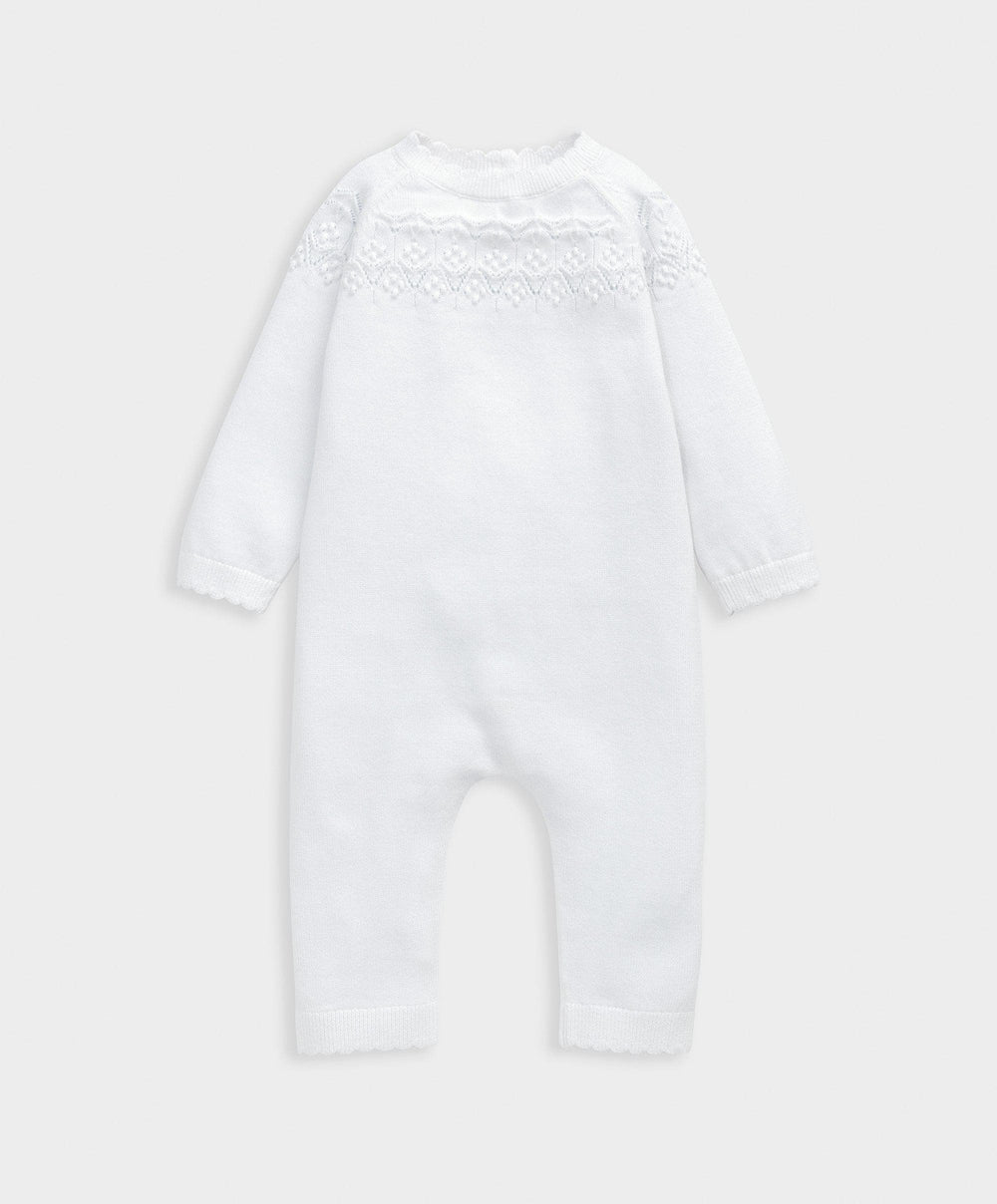 Mamas &amp; Papas Rompers Pointelle Knitted Romper