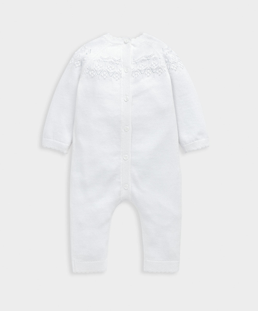 Mamas &amp; Papas Rompers Pointelle Knitted Romper