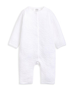 Mamas & Papas Rompers Quilted Romper - White