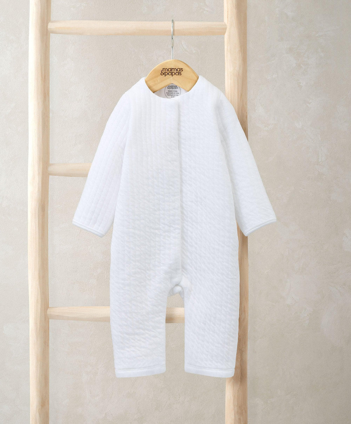 Mamas & Papas Rompers Quilted Romper - White