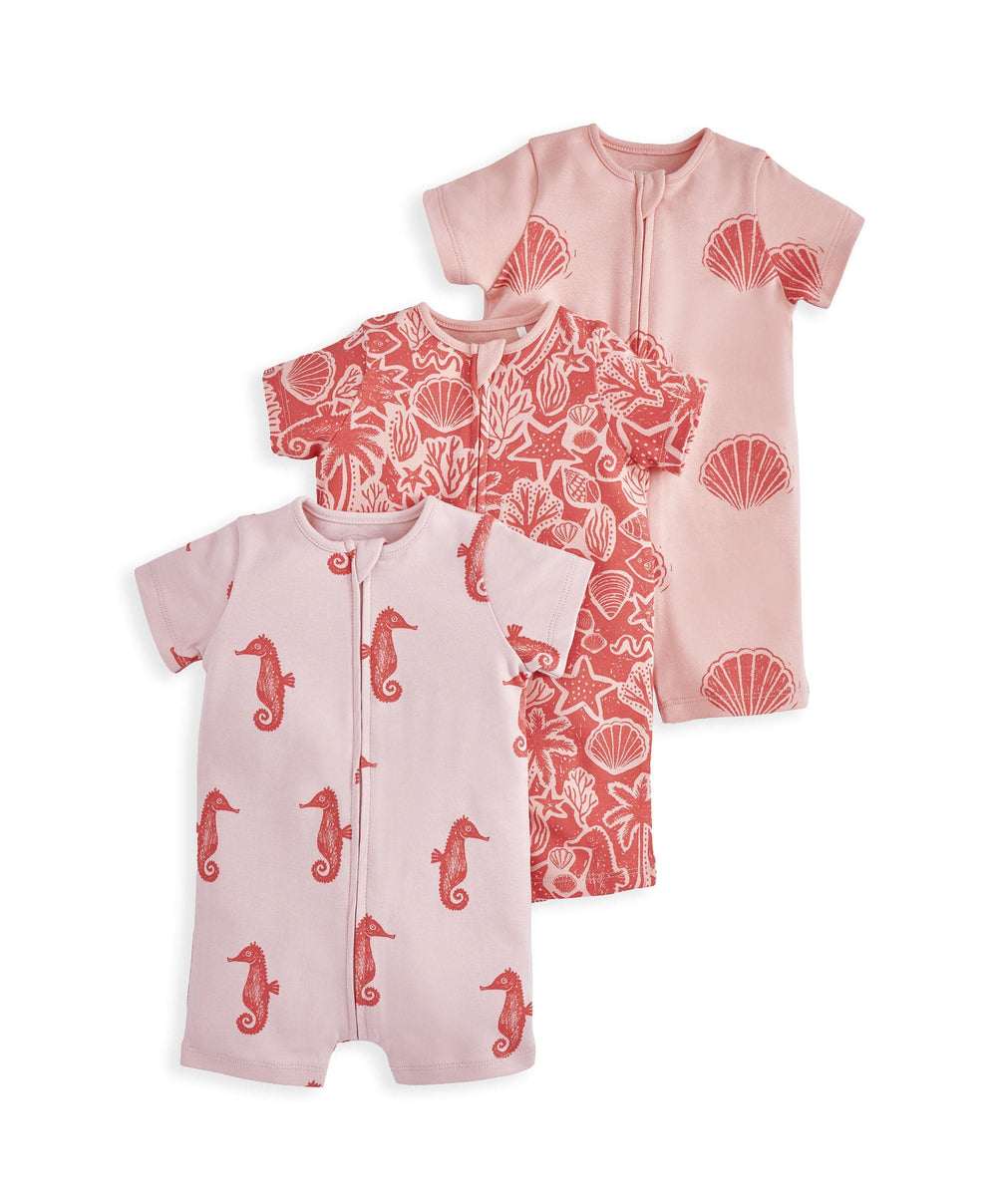 Mamas &amp; Papas Rompers Seahorse Rompers (Pack of 3)