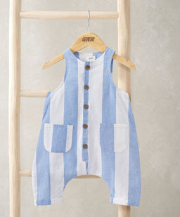 Mamas & Papas Rompers Slouchy Striped Romper