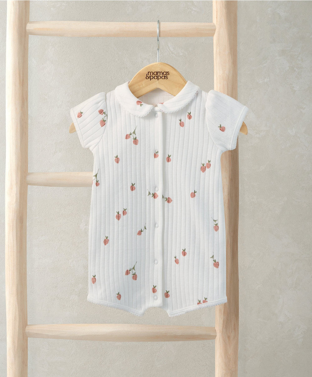 Mamas &amp; Papas Rompers Strawberry Shortie Romper