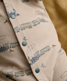 Mamas & Papas Rompers Train Long Sleeve Romper