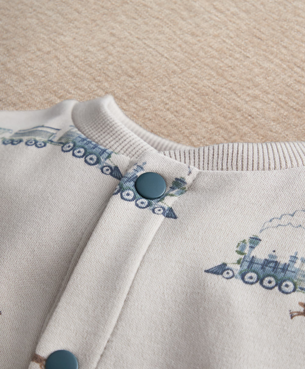 Mamas &amp; Papas Rompers Train Long Sleeve Romper