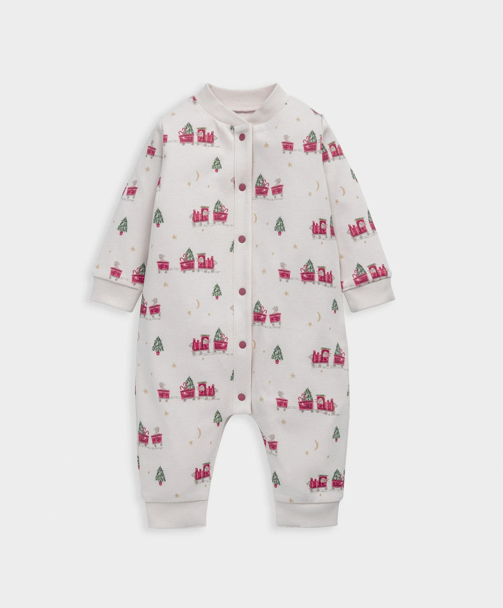 Mamas &amp; Papas Rompers Train Print Christmas Romper
