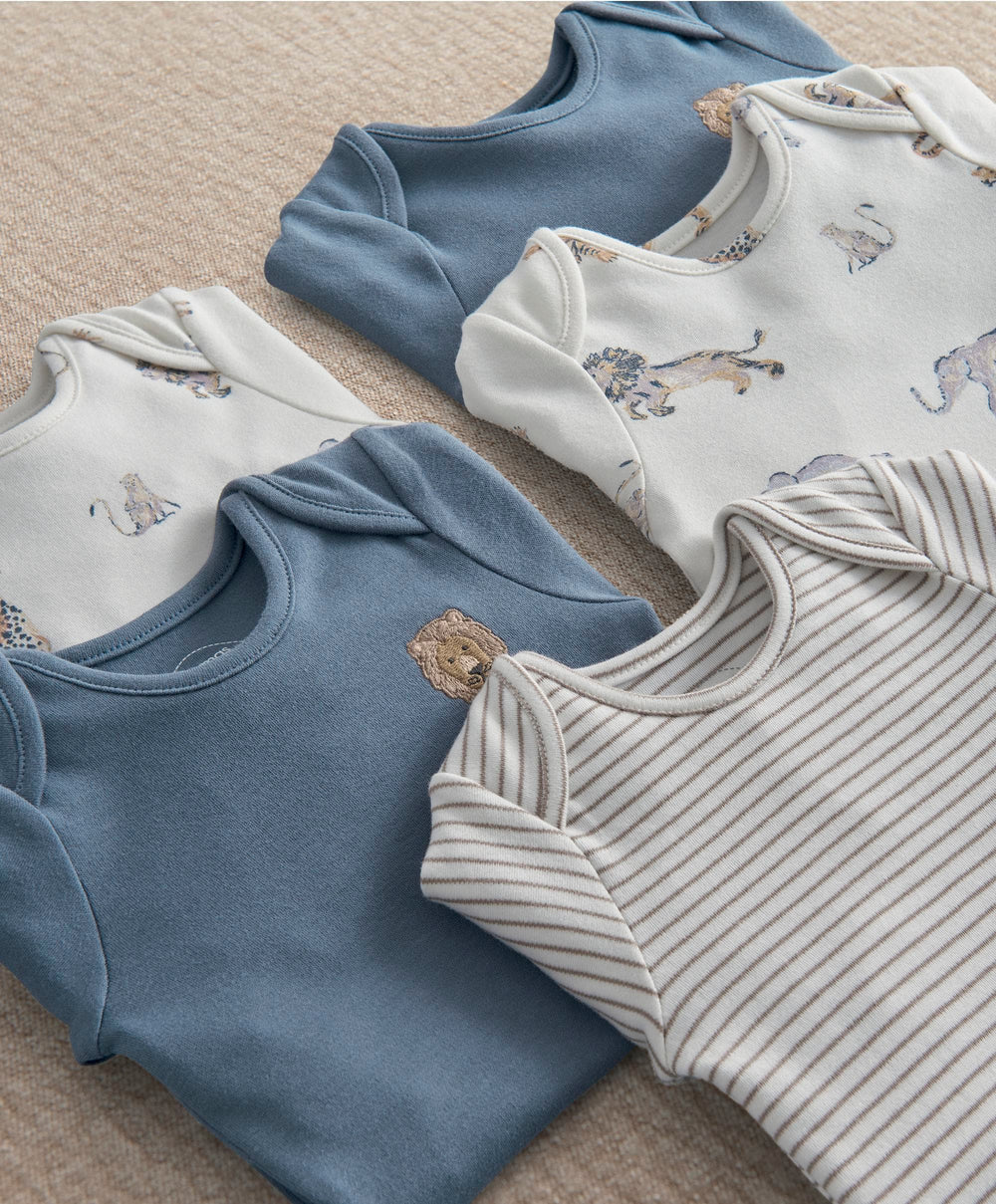 Mamas &amp; Papas Safari Adventures Bodysuits (Pack of 5)