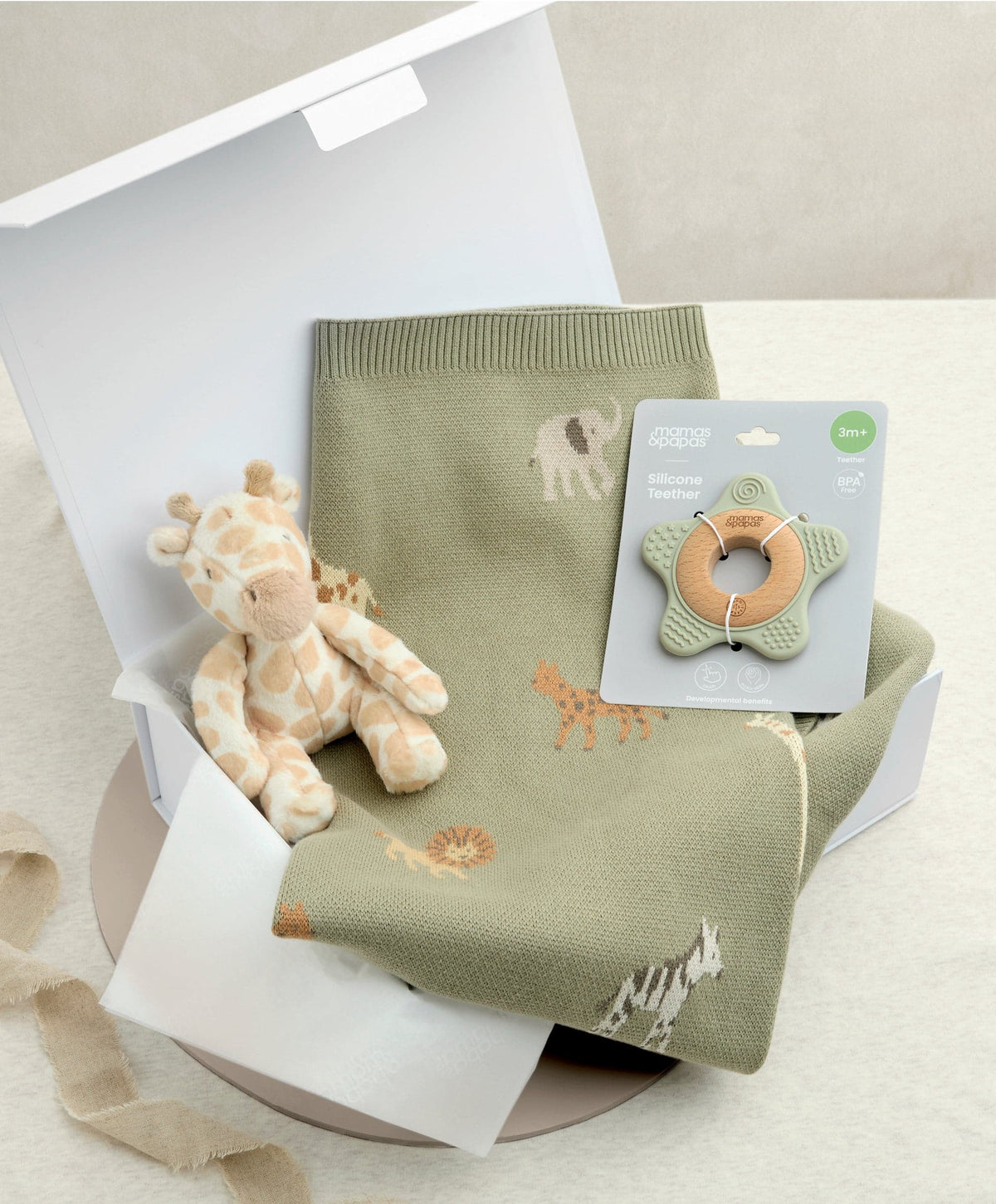 Mamas & Papas Safari Gift Box with Teething Toy