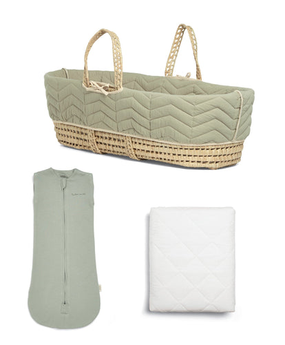 Mamas & Papas Sage Moses Basket Bundle (3 Pieces)