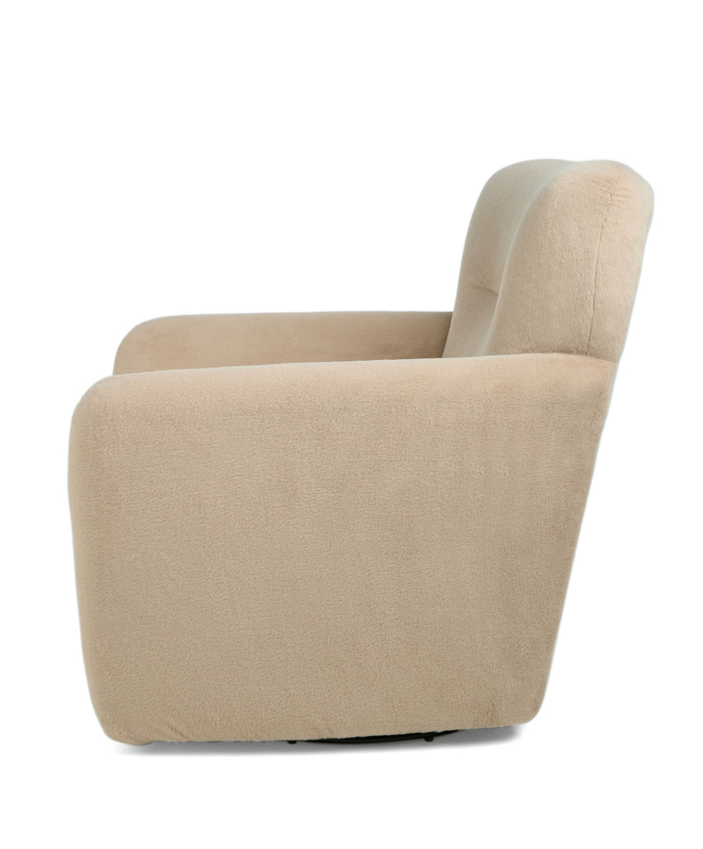 Mamas &amp; Papas Settle Nursing Chair &amp; Stool - Almond Sherpa