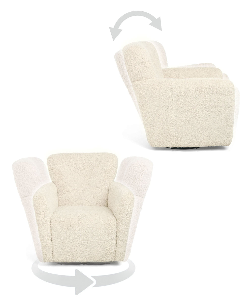Mamas &amp; Papas Settle Nursing Chair &amp; Stool - Snow Teddy