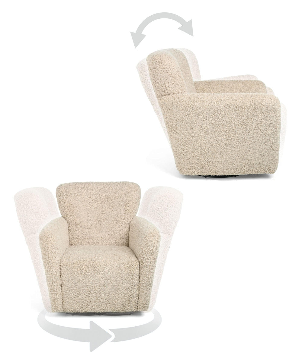 Mamas &amp; Papas Settle Swivel Nursing Chair &amp; Stool - Biscuit Teddy