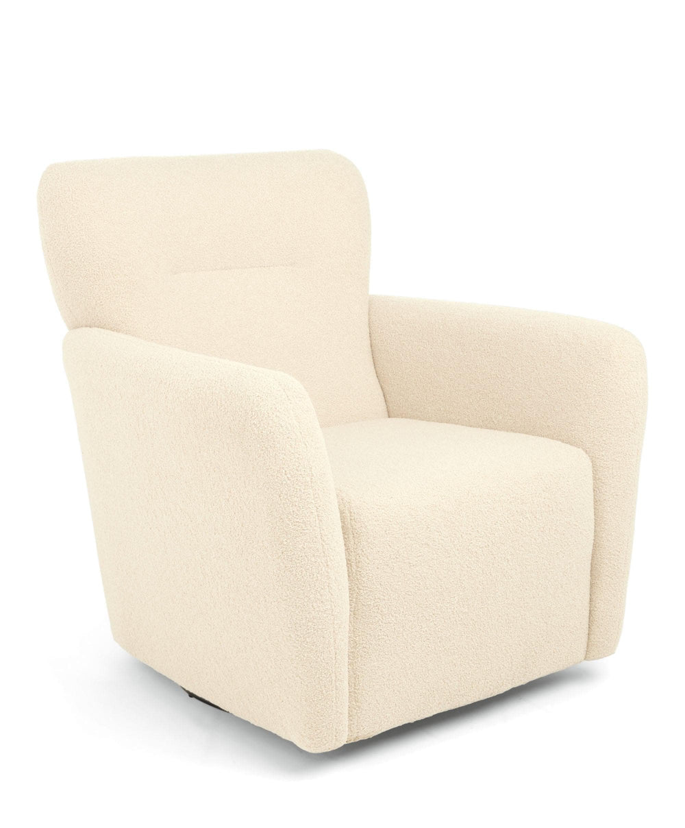 Mamas &amp; Papas Settle Swivel Nursing Chair &amp; Stool - Off White Boucle