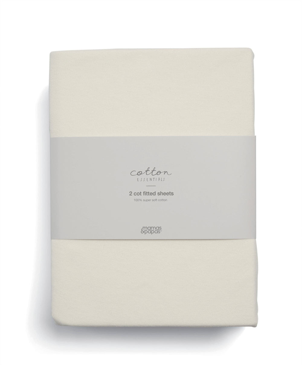 Mamas &amp; Papas Sheets Petite Cot Fitted Sheets (2 Pack) - Cream