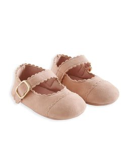 Mamas & Papas Shoes & Booties Scallop Pram Shoes - Pink