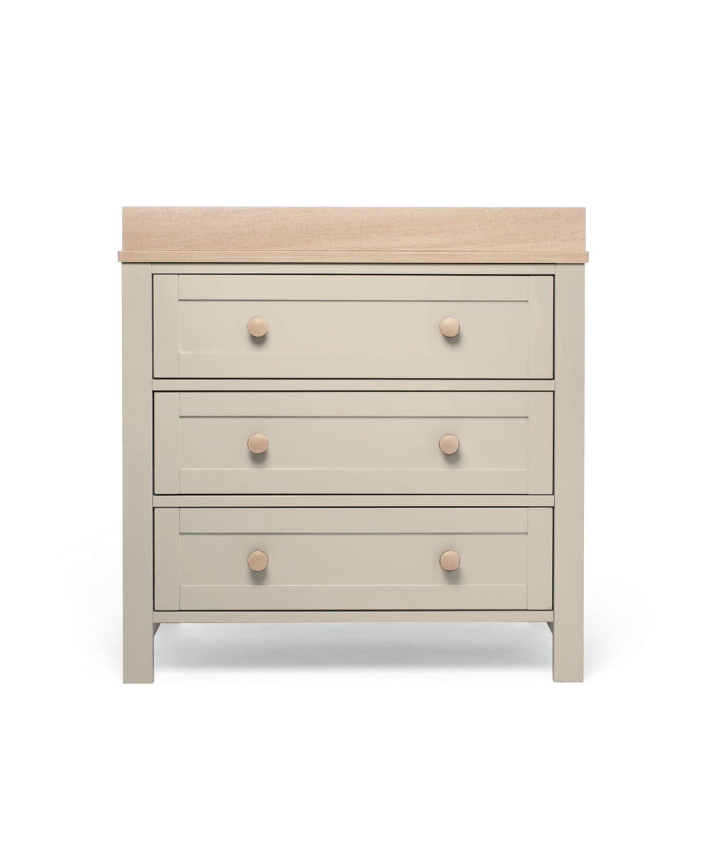 Mamas &amp; Papas Small Cotbed Bundles Wedmore 2 Piece Small Cotbed Set with Dresser Changer - Pebble