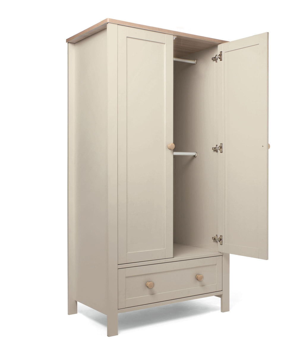 Mamas &amp; Papas Small Cotbed Bundles Wedmore 3 Piece Small Cotbed Range With Dresser Changer &amp; Wardrobe - Cashmere.