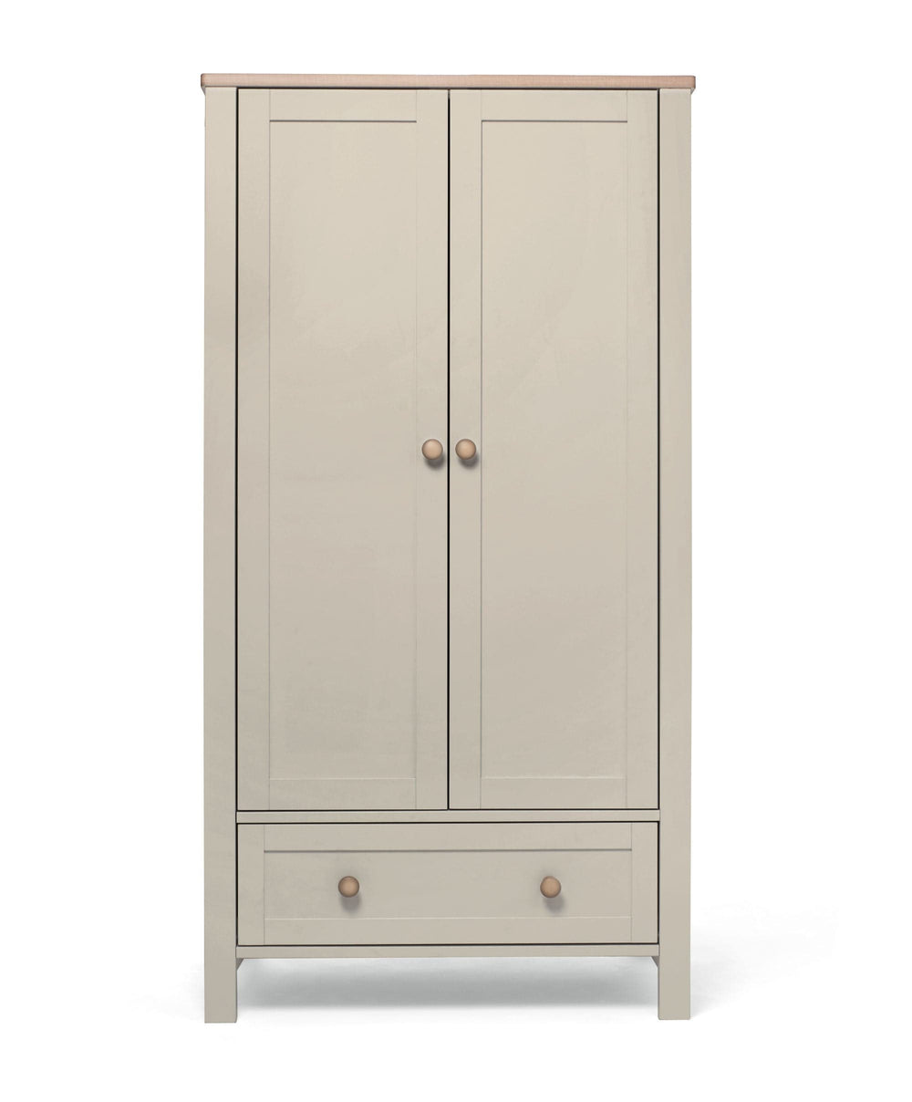 Mamas &amp; Papas Small Cotbed Bundles Wedmore 3 Piece Small Cotbed Range with Dresser Changer &amp; Wardrobe - Pebble
