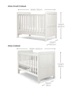 Mamas & Papas Small Cotbeds Atlas Small Cotbed - White