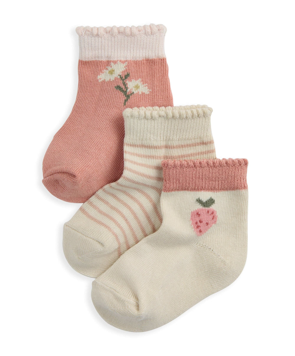 Mamas &amp; Papas Socks &amp; Tights Pink Socks (Pack of 3)