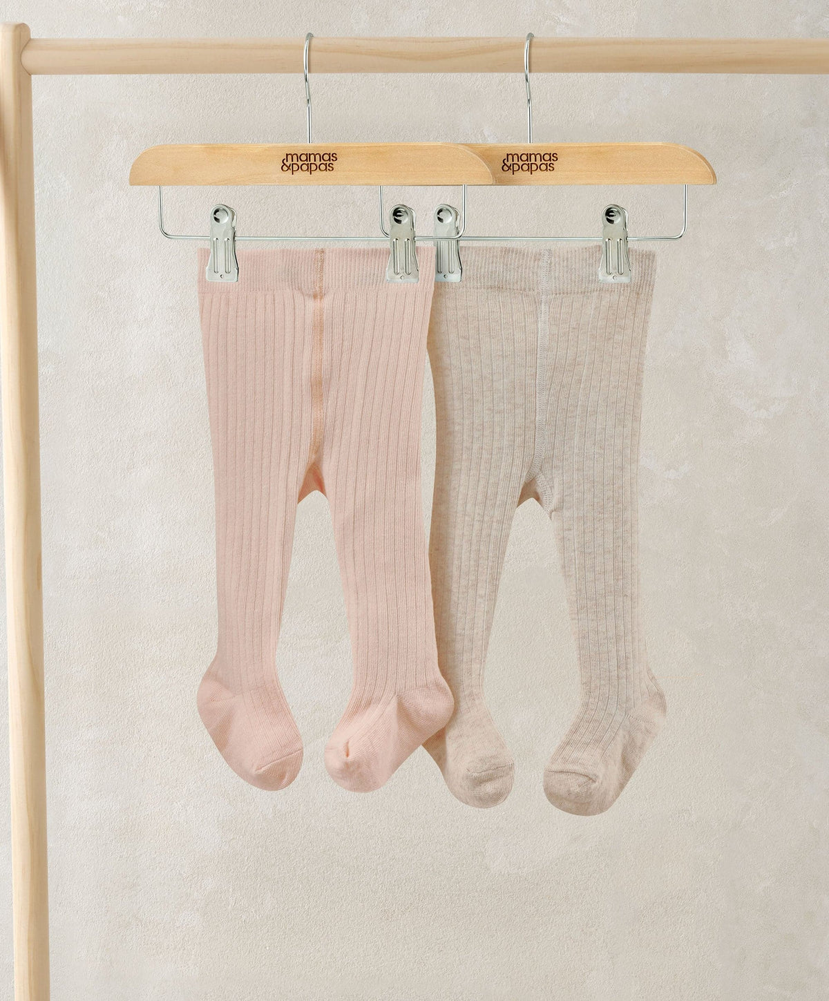 Mamas & Papas Socks & Tights Ribbed Tights (Pack of 2)