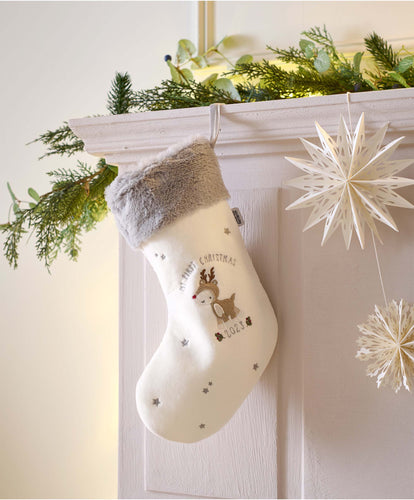 Mamas & Papas Stockings Babys First Christmas Stocking - White
