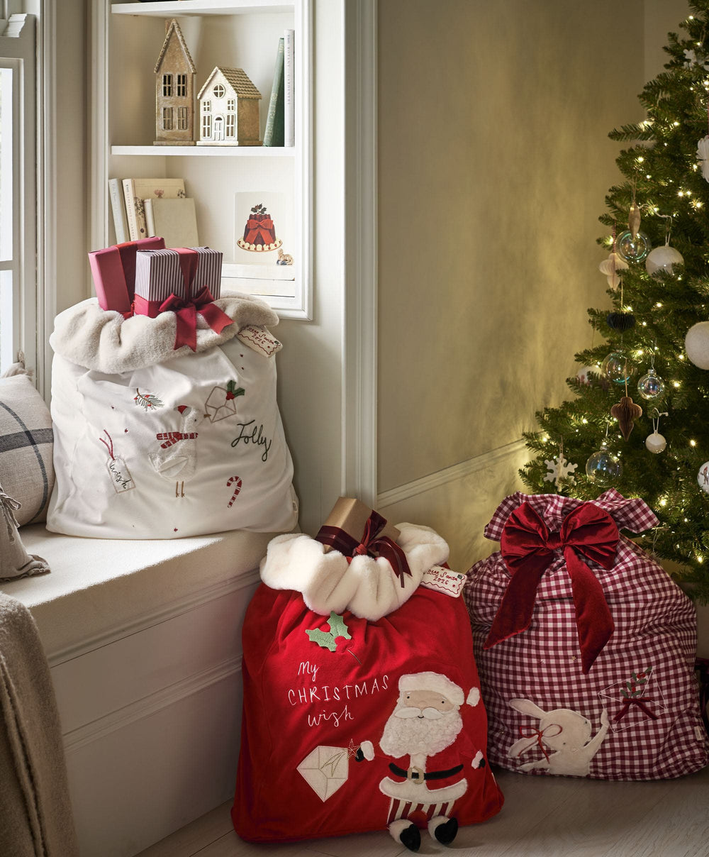 Mamas &amp; Papas Stockings Large Sack - Gingham 2026