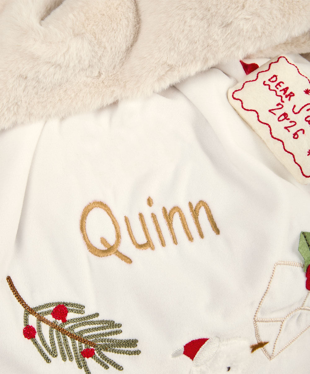Mamas &amp; Papas Stockings Large Sack - White Emb 2026 Personalisable
