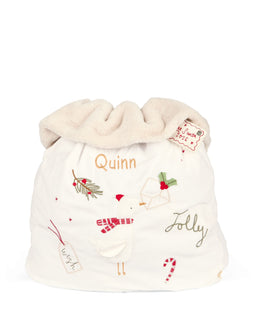 Mamas & Papas Stockings Large Sack - White Emb 2026 Personalisable