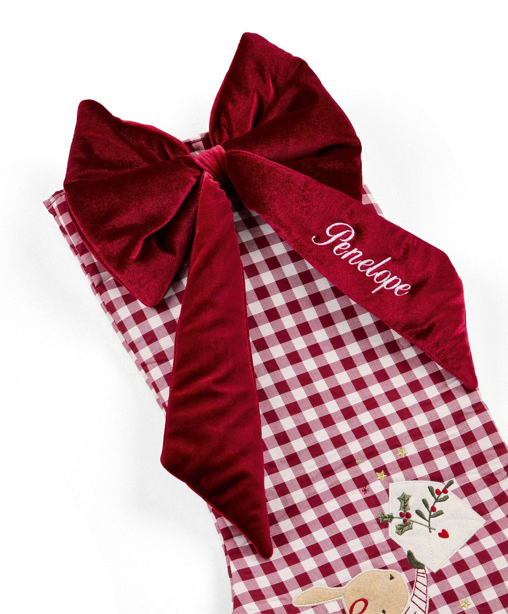 Mamas &amp; Papas Stockings Large Stocking - Gingham 2026 personalisable