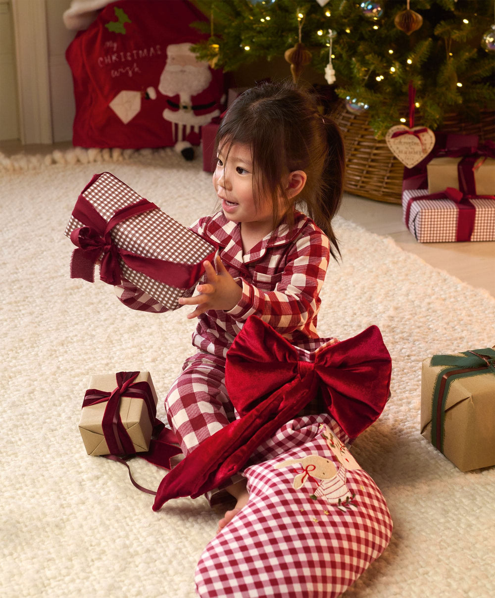 Mamas &amp; Papas Stockings Large Stocking - Gingham 2026 personalisable