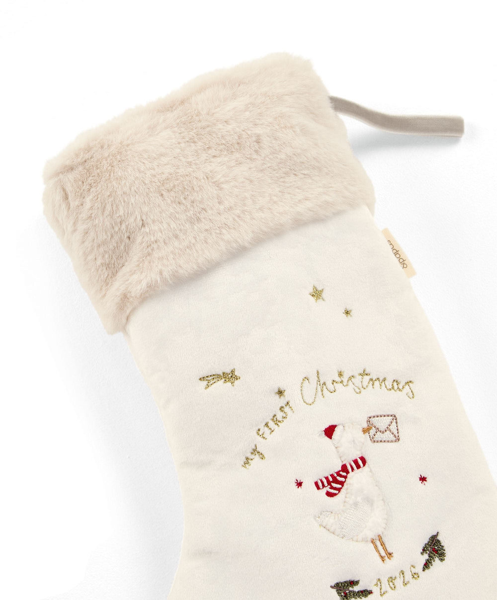 Mamas &amp; Papas Stockings Small Stocking - White Emb 2026
