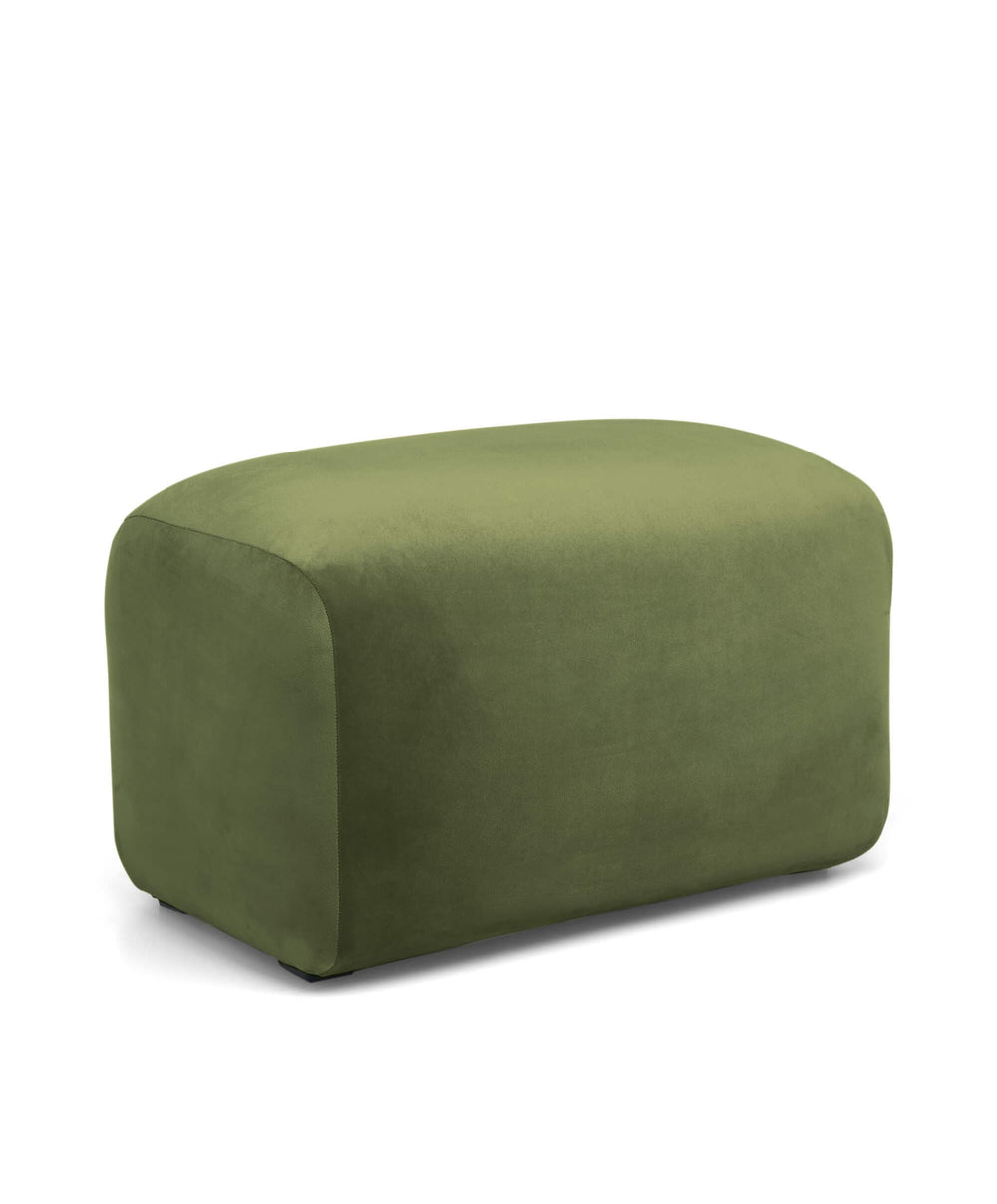 Mamas &amp; Papas Stools Royton Footstool - Olive Velvet