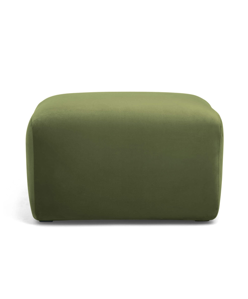 Mamas &amp; Papas Stools Royton Footstool - Olive Velvet