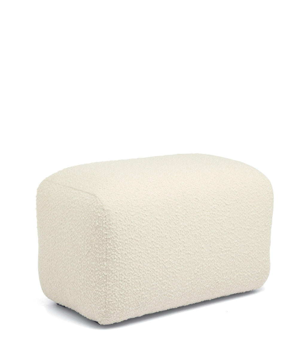 Mamas &amp; Papas Stools Royton Footstool - Oyster Chenille Boucle