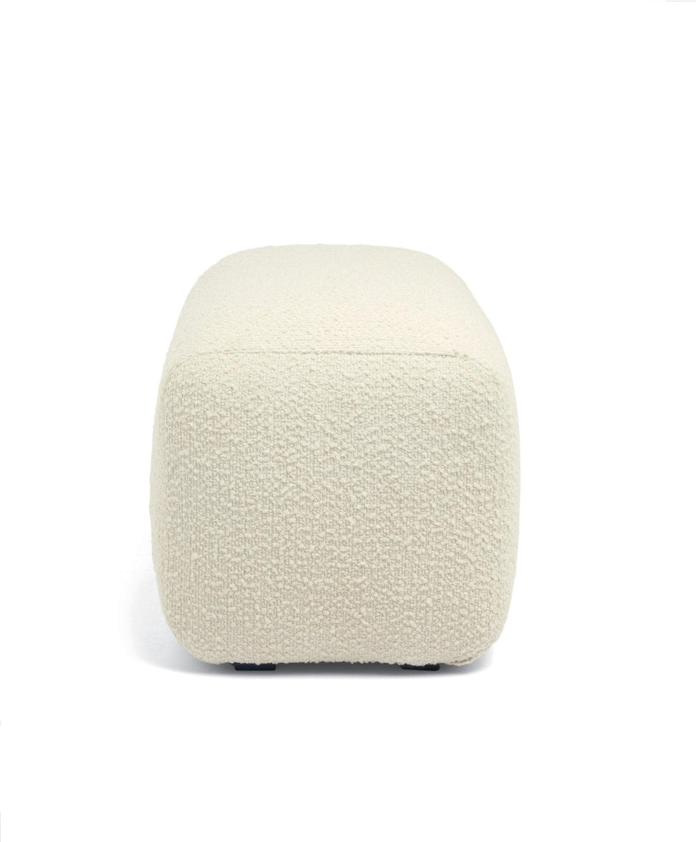 Mamas &amp; Papas Stools Royton Footstool - Oyster Chenille Boucle