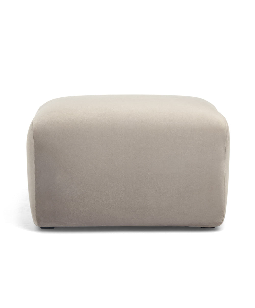 Mamas &amp; Papas Stools Royton Footstool - Stone Velvet