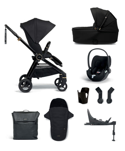 Mamas & Papas Strada 8 Piece Pushchair Bundle with Cybex Cloud T Car Seat - Black Diamond